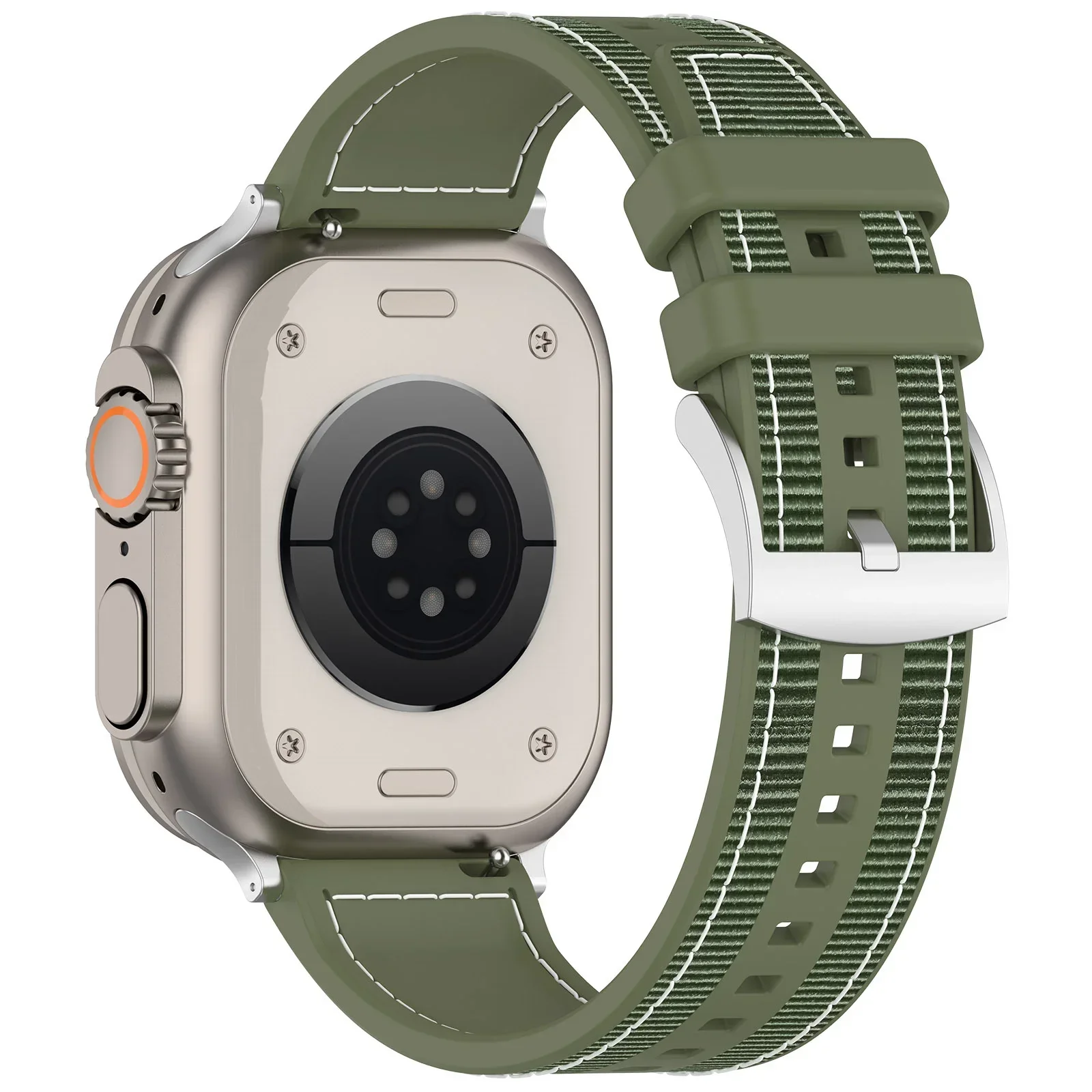 Pasek do Apple Watch Ultra 3 2 49mm 11 10 9 8 7 46mm 45mm 41mm, pleciony, z kompozytu silikonu i nylonu, bransoletka, opaska 6 5 SE 44mm 40mm