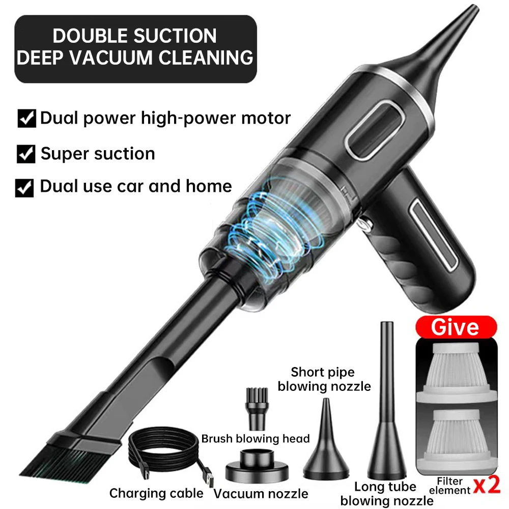 NEW Car Wireless Vacuum Cleaner Wet Dry Vacuum Cleaner Cordless Handheld Auto Vacuum Home & Car Dual Use Mini Vacuum Cleaner