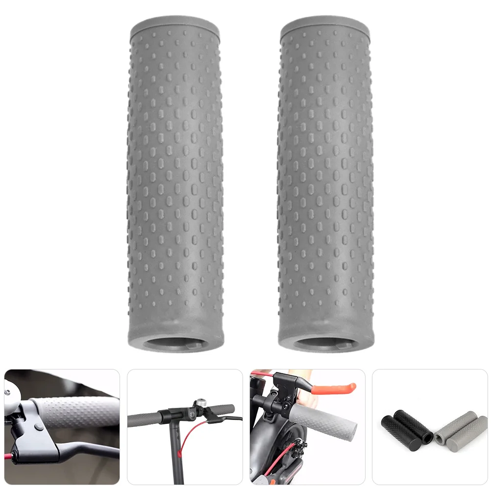

2Pcs Silicone Scooter Handlebar Grips Wear Resistant Anti Skid Shockproof Handle Covers Scooter Supplies Handlebar Grips