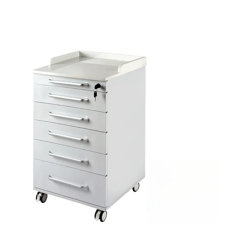 Stainless steel dental mobile side cabinet Dental clinic Cosmetic medical storage special combination cabinet Nurse trolley