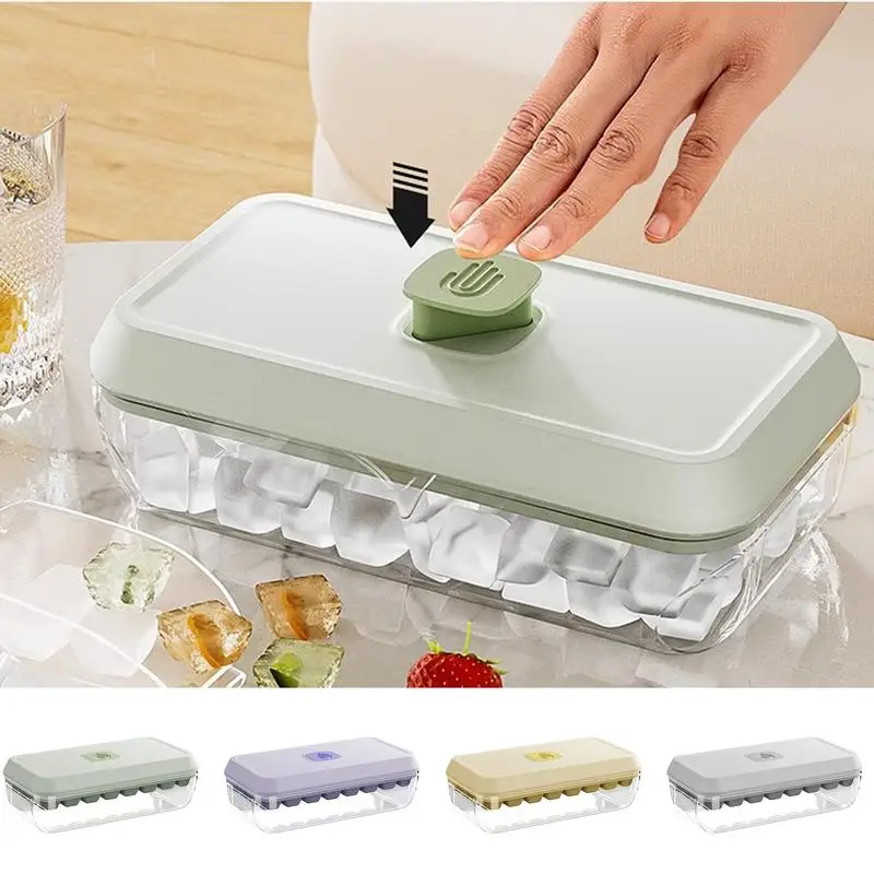 

Ice Cube Molds Ice Cube Box Container Reusable Stackable Ice Cube Maker Mold Set Ice Container Mold With Ice Shovel for Fruit