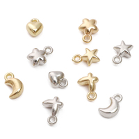 30pcs Star Heart Flower Moon Butterfly Charms Plastic CCB Mini Small Pendant for Jewelry Making Diy Bracelet Earring Accessories