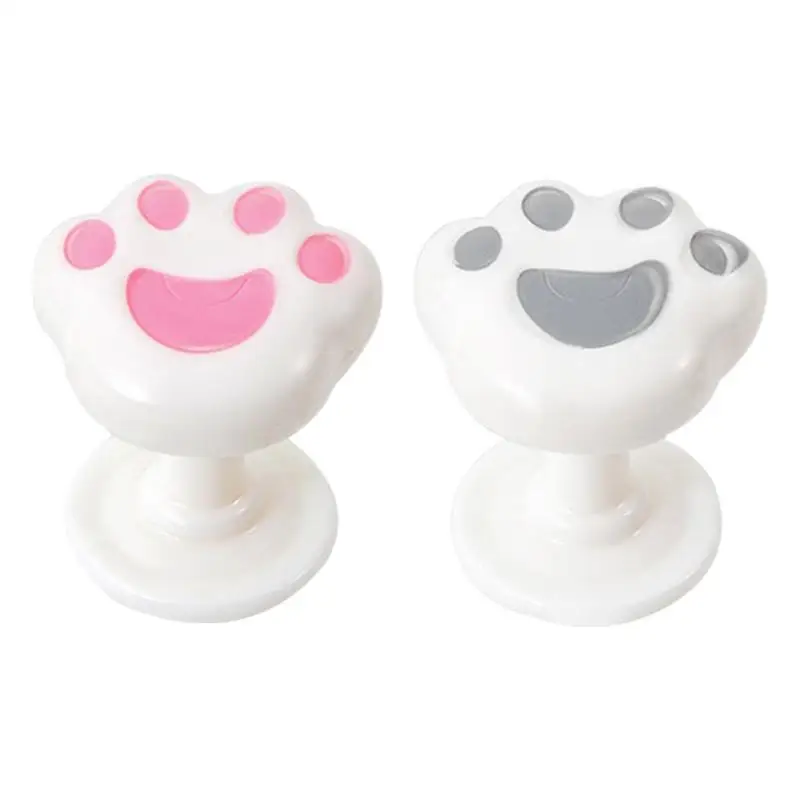 2PCS Cat Claw Shape Toilet Tank Flush Button Nail Art Toilet Button Presser Bathroom cute Cat Claw Toilet Pusher Dormitory Tools