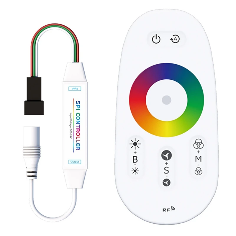 LED Controller Mini Symphony 2.4G Wireless Full Press 433 RF Remote Control LED Controller Marquee Dimmer (RGB)