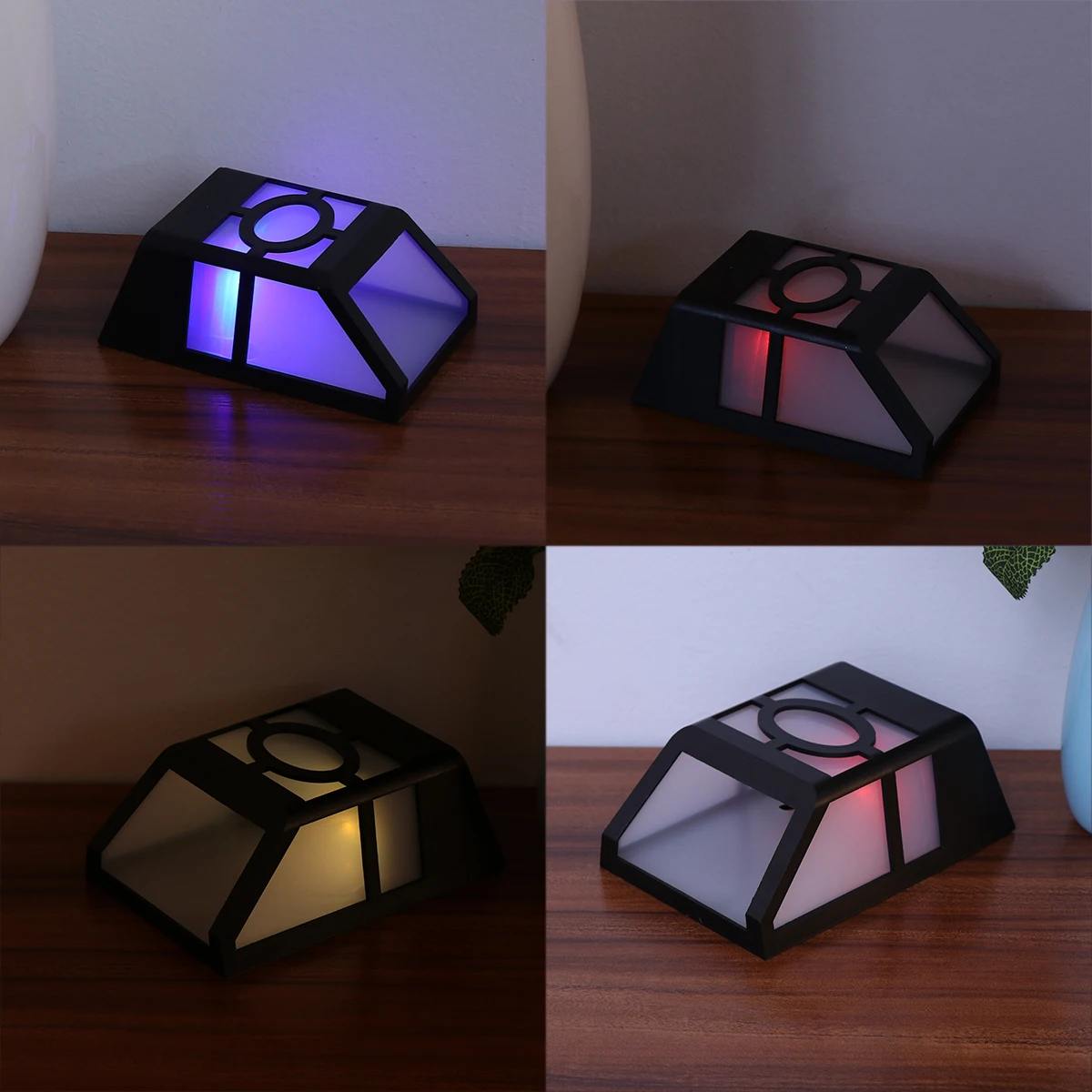 

4 Pcs Retro LED Wall Lights Solar Garden Outdoor Waterproof Power for Outdoors Yard