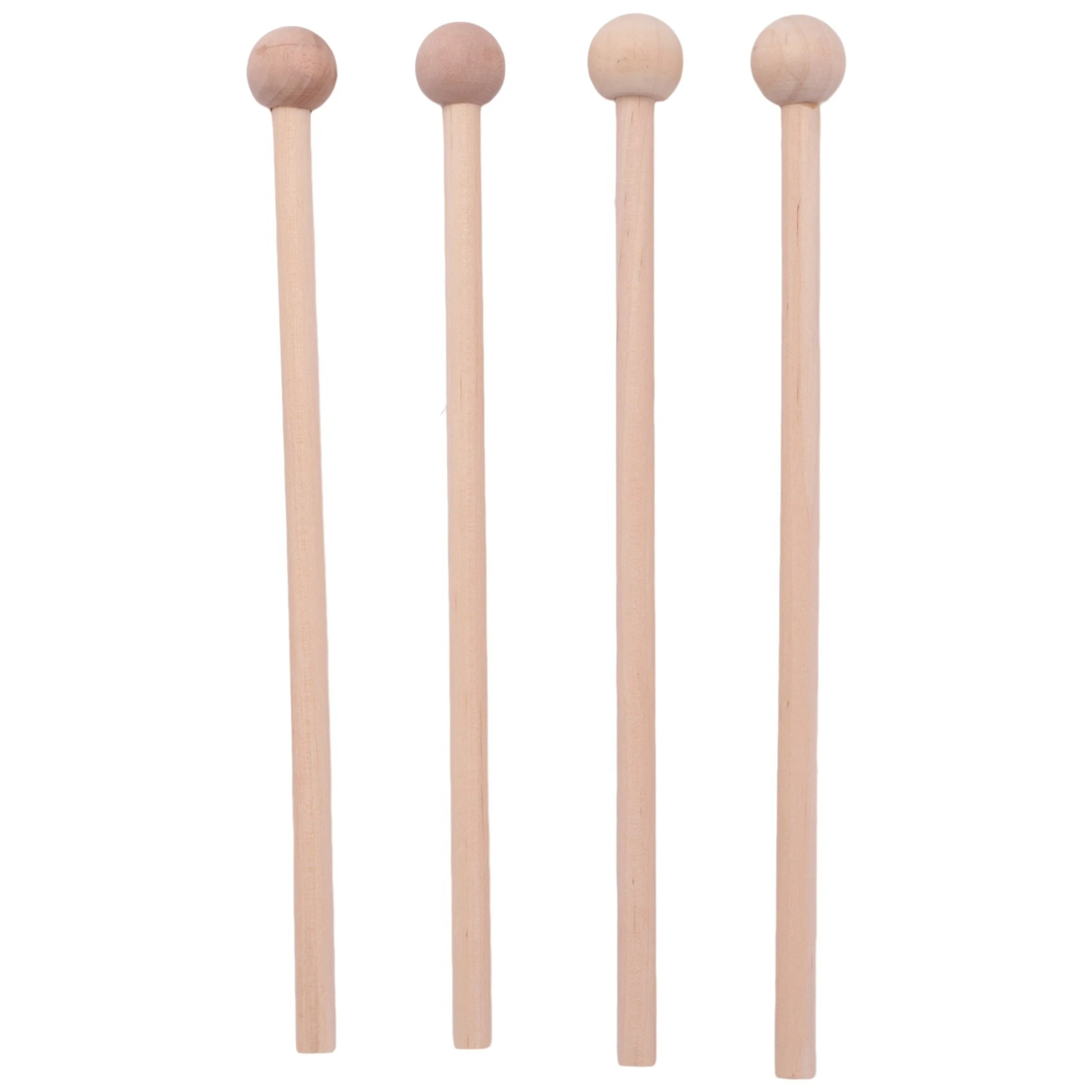 Hot-ABNR 2 Pair Wood Mallets Percussion Sticks for Energy Chime, Xylophone, Wood Block, Glockenspiel and Bells