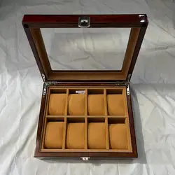 8 Slots Grids Wooden Luxury Wristwatch Display Storage Box Holder Organizer Travel Watch Collector Gift Jewelry Cases