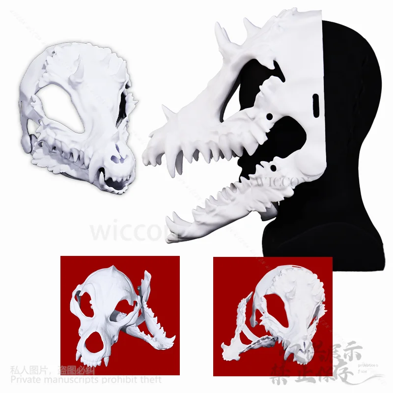 Anime Spiel Tier Pelzigen Cosplay 3D Maske Furrsuit Kigurumi Requisiten Polymilchsäure Kopfbedeckung Halloween Weihnachten Party Angepasst