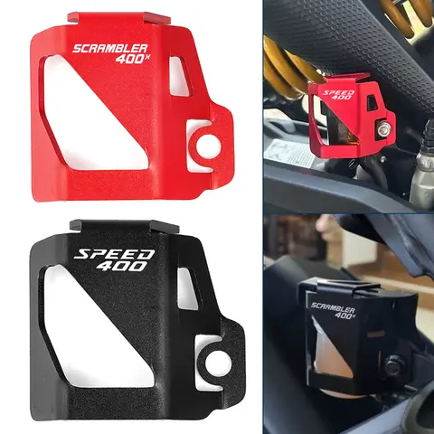 For Triumph Scrambler 400X 400 X Speed 400 2023 2024 Motorcycle Accessories CNC Rear Brake Fluid Reservoir Cover Guard Protector