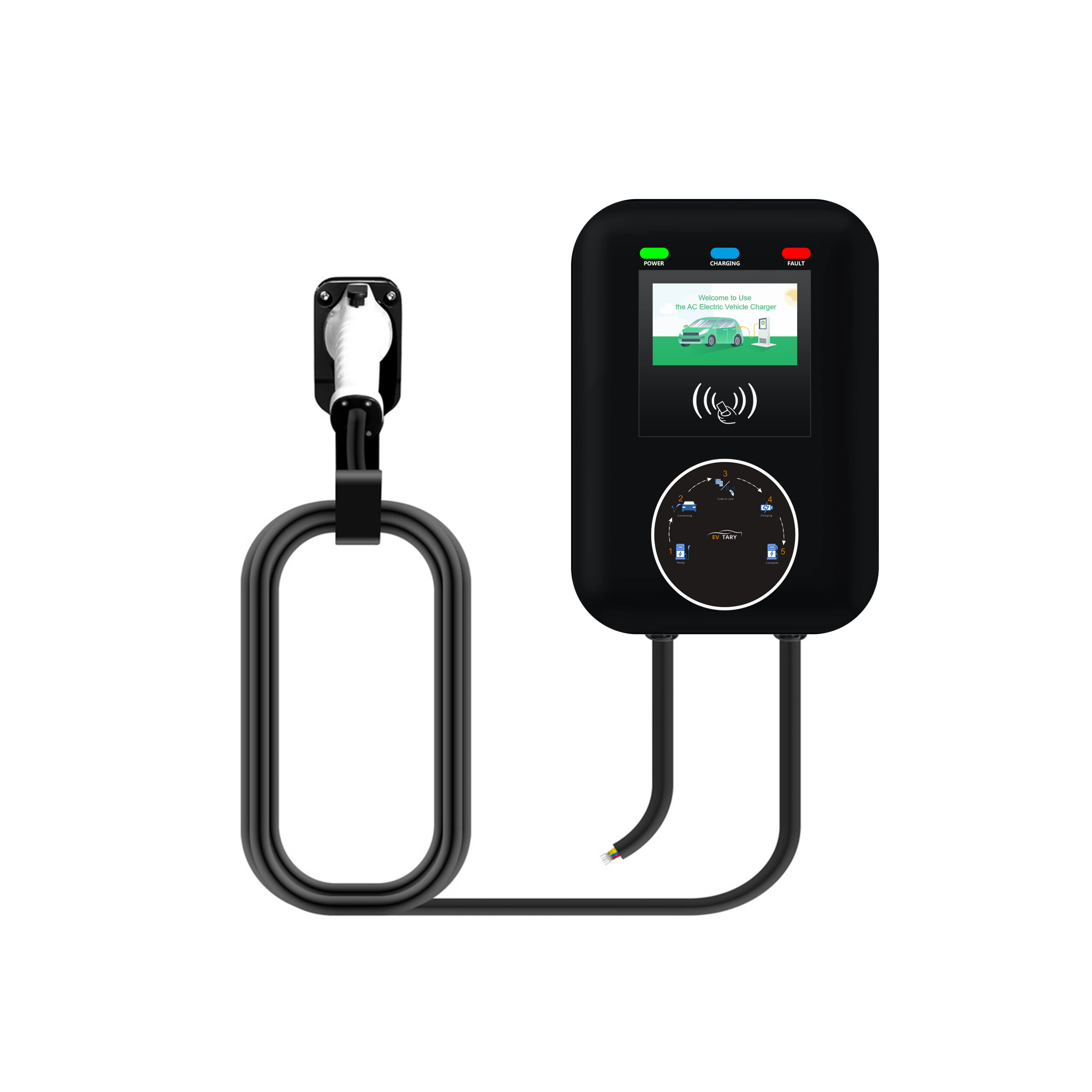Type2 New Style 7 KW Smart Wall-mounted Type 1 Car Charger AC Home Use Electric Vehicle Charging Station GBT Ev Charger