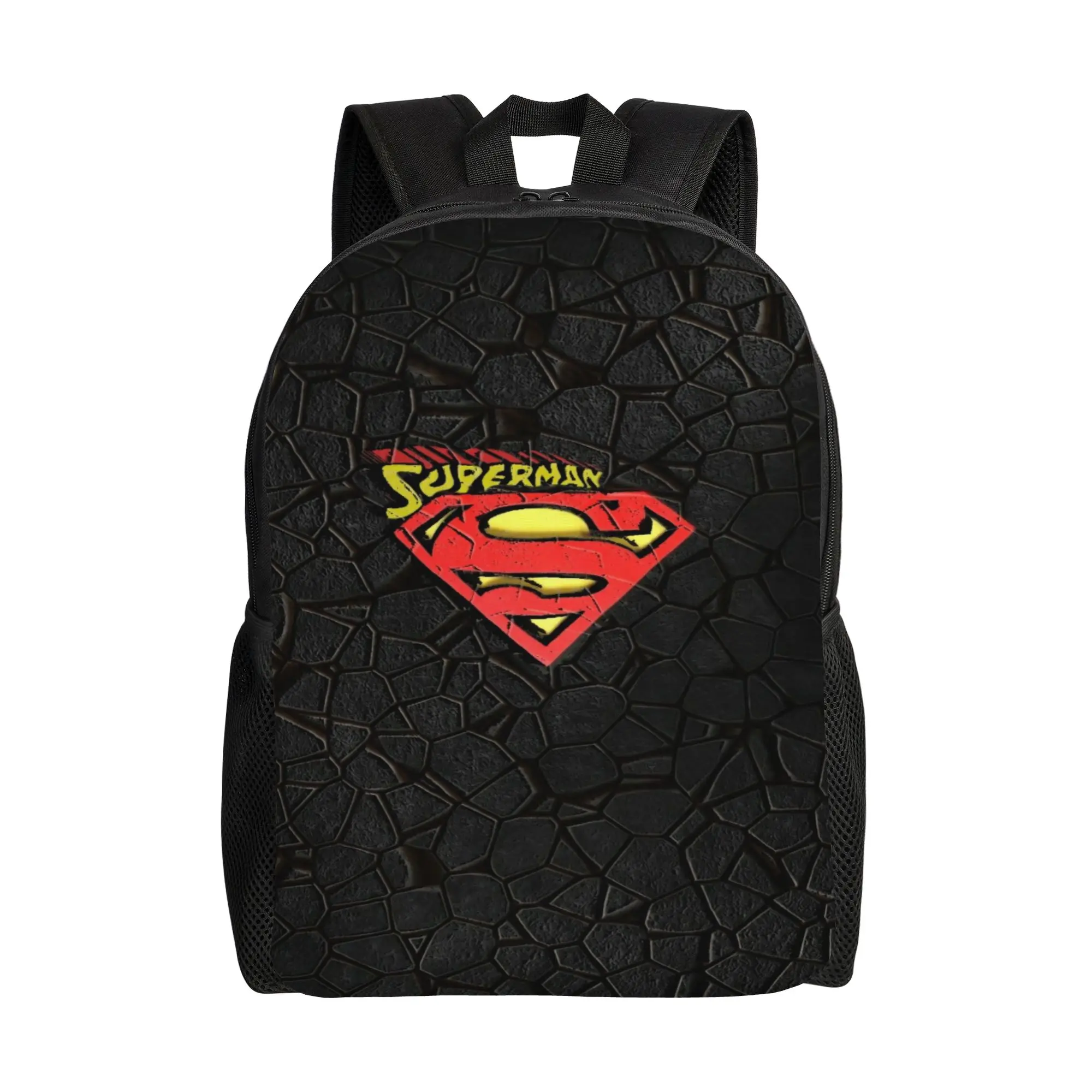 Bookbag Back to school season Cracked Stone Superman Emblem  Classic Backpack