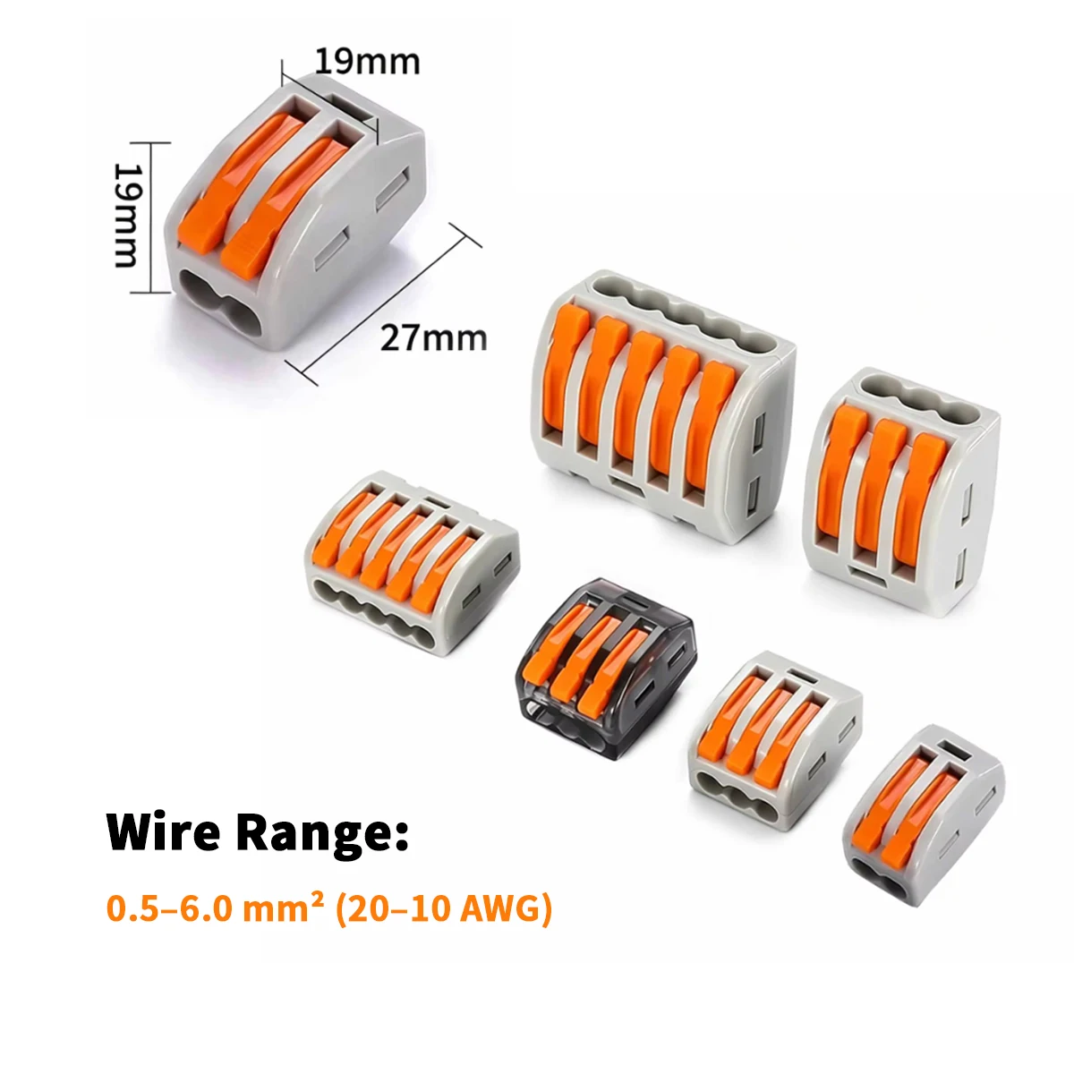 Lever Wire Connector 2/3/5 Port Compact Reusable Screwless Splicing Terminal Block for Junction Box and Lighting Wiring