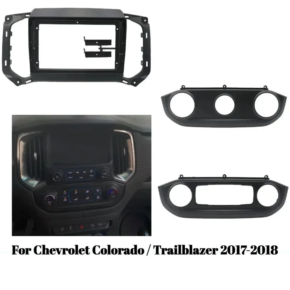 

9-дюймовая рамка для автомобильного радиоприемника для Chevrolet Colorado/Trailblazer 2017-2018 Android 2 Din, комплект стерео панели приборной панели 22,86 см