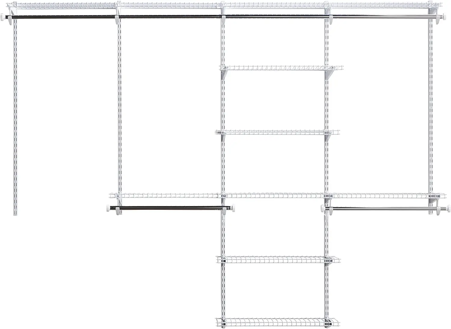 Configurations Custom Closet Deluxe Kit, White, 4-8 Foot, FG3H8900WHT