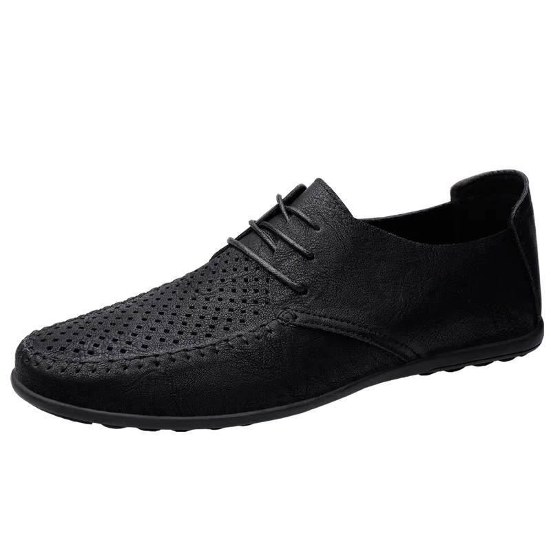 New Breathable Leather Men Loafers High Quality Mens Casual Shoes Luxury Brand Formal Dress Shoes Slip on Soft Boat Size 38-47