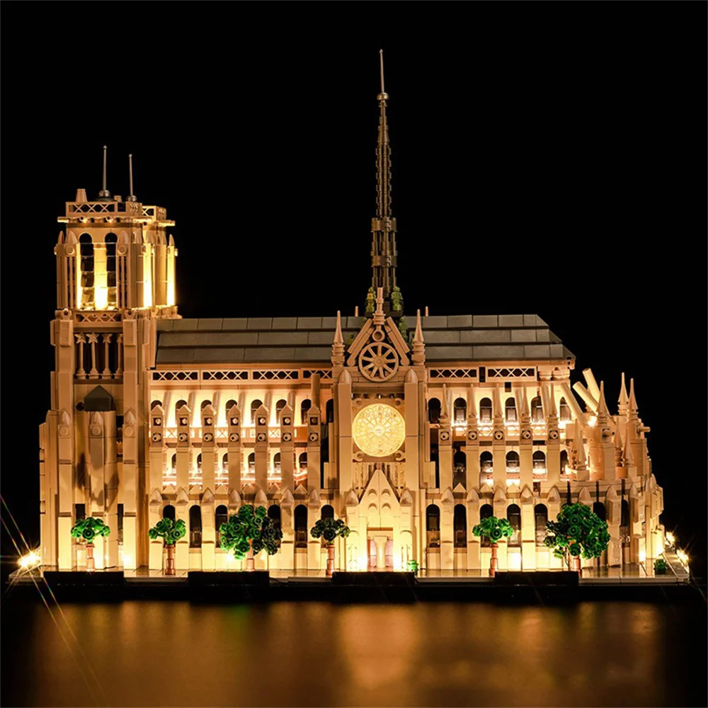 Movie Led Light Kit For 21061 The Arts And Crafts Architecture Notre-Dame de Paris Not Include Building Block(Only Lighting Set)