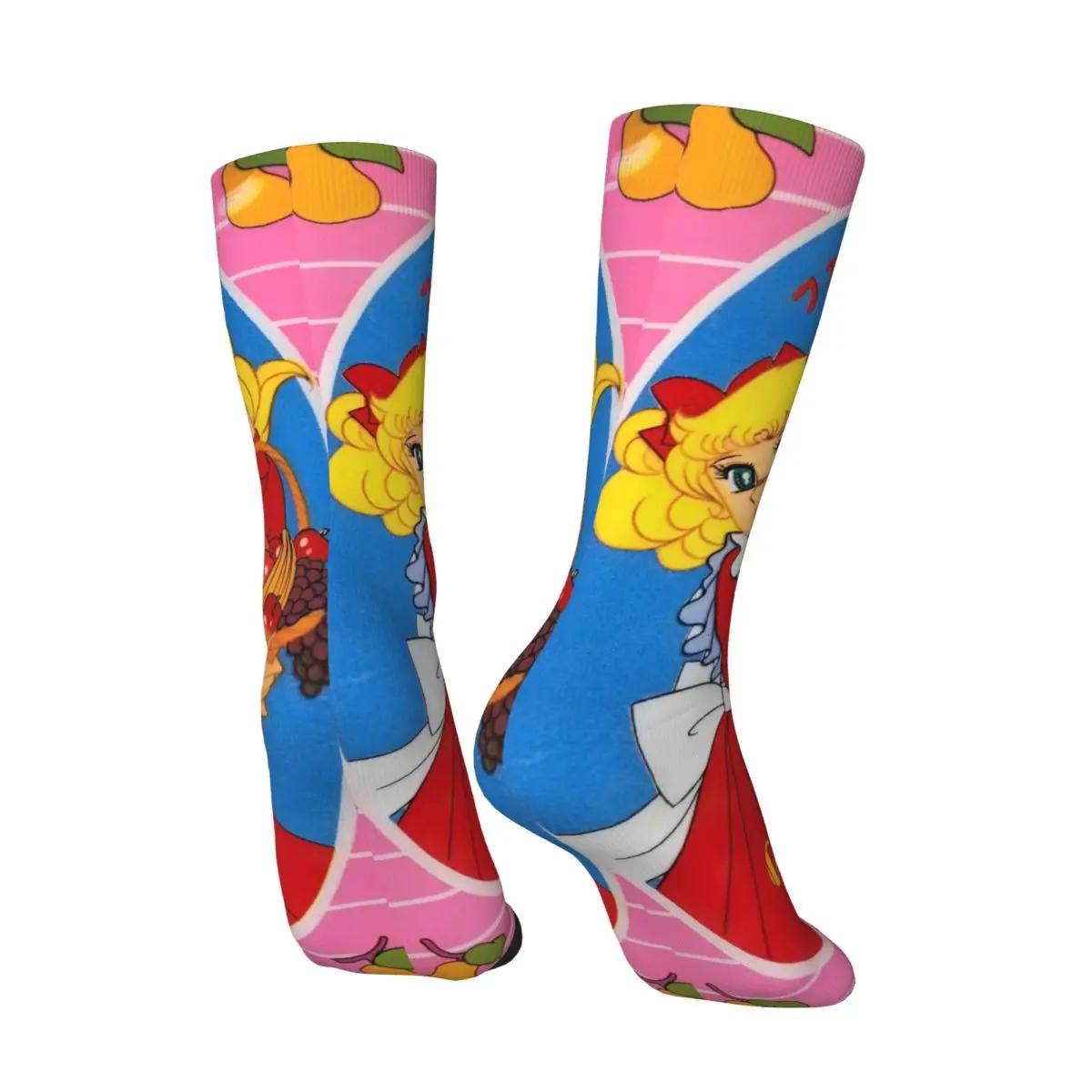 Adults Men Socks Candy Candy And Terry Anime Stockings Winter Trendy Warm Soft Socks Custom Running Sports Non Slip Socks