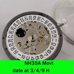 Original NH35A Movement 4H 3H 9H White Black Datewheel For Skx Wristwatch Mod Watchmaker Kit Premium Movt Replace