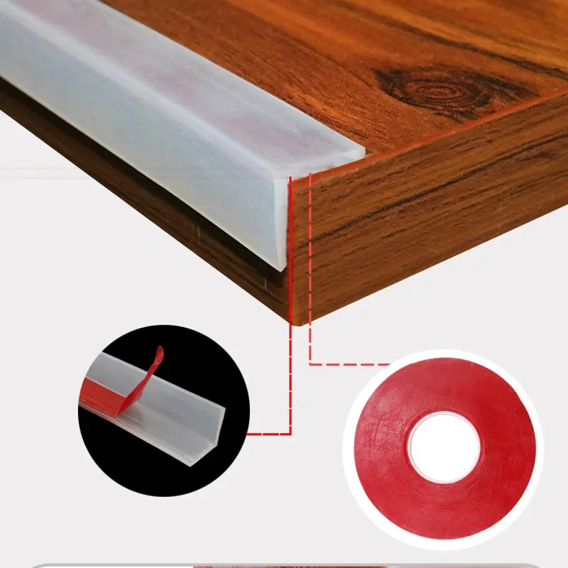 

L Shaped Silicone Sealing Strip Glass Angle Corner Protecor Collision Avoidance Gasket Living Room Decorative Bar Hemming Strips