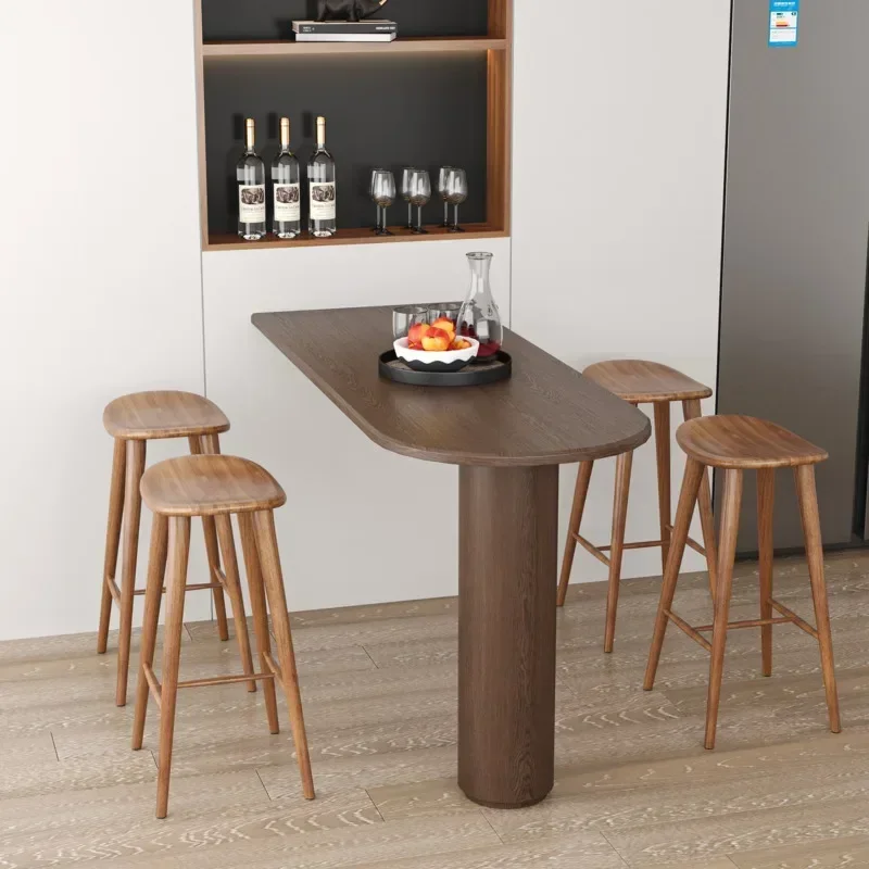 Modern Home Island Table Kitchen High Stool Contracted Bar Chair Nordic Solid Wood Restaurant Counter Stool