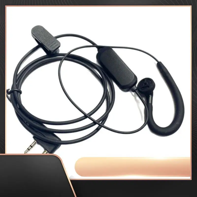 

N34R-гарнитура для рации, проводной двусторонний радиодинамик для Baofeng BF-888S UV5R, 2-контактный наушник, силиконовый материал