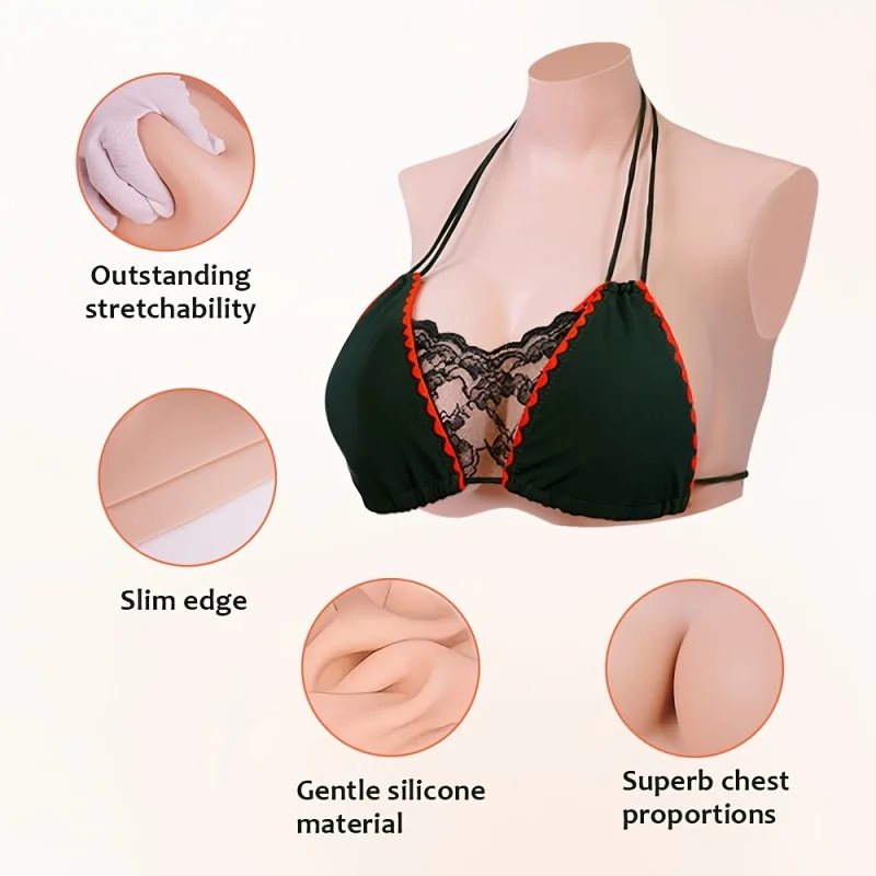 Realistic Fake Breasts Silicone Breast Forms C/D/E/G Cup | Suitable for Transgender, Daily Wear, Party Gatherings, Silicone