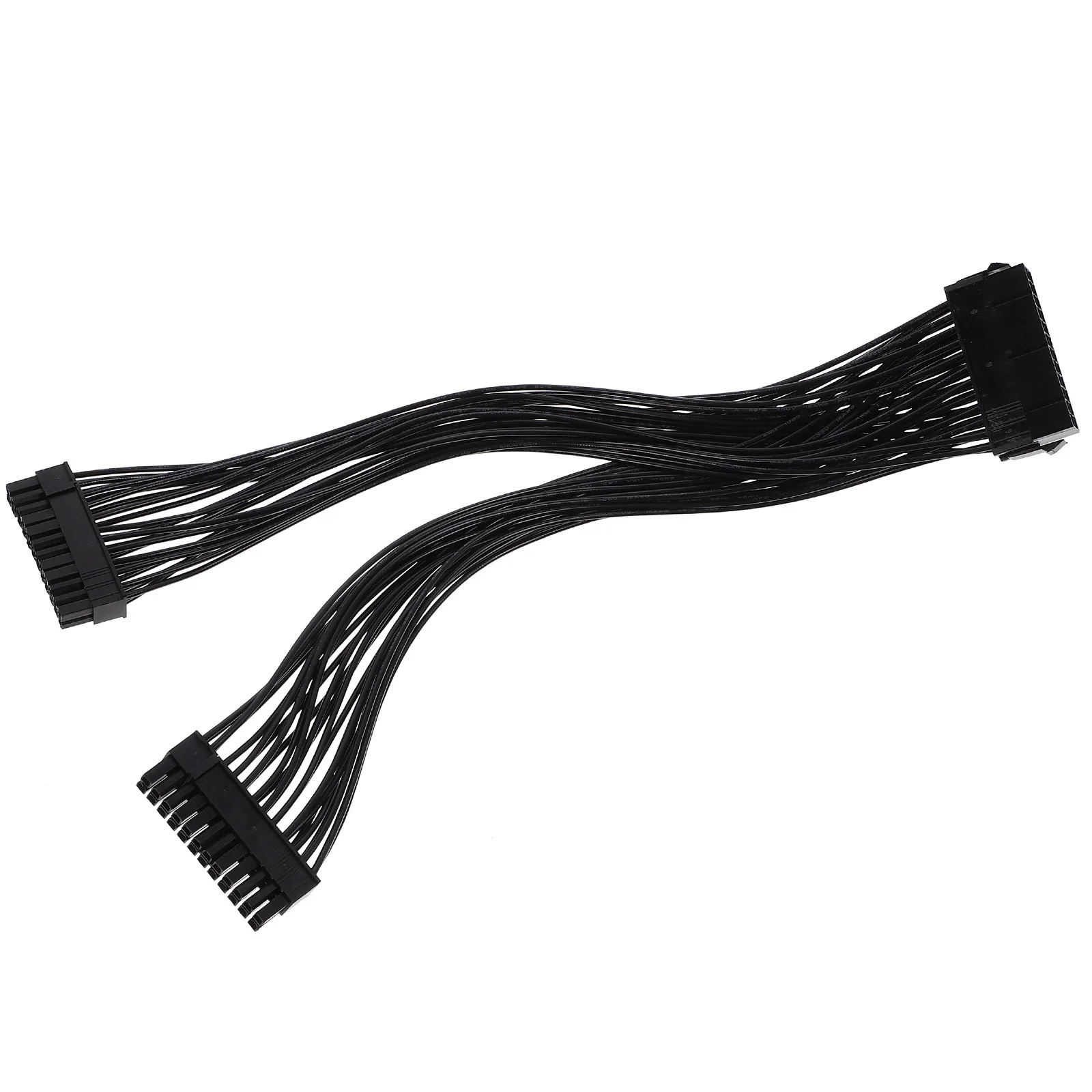 

24pin Dual Adapter Motherboard Power Supply Extension Cable High Durability Copper Material Dual Adapter