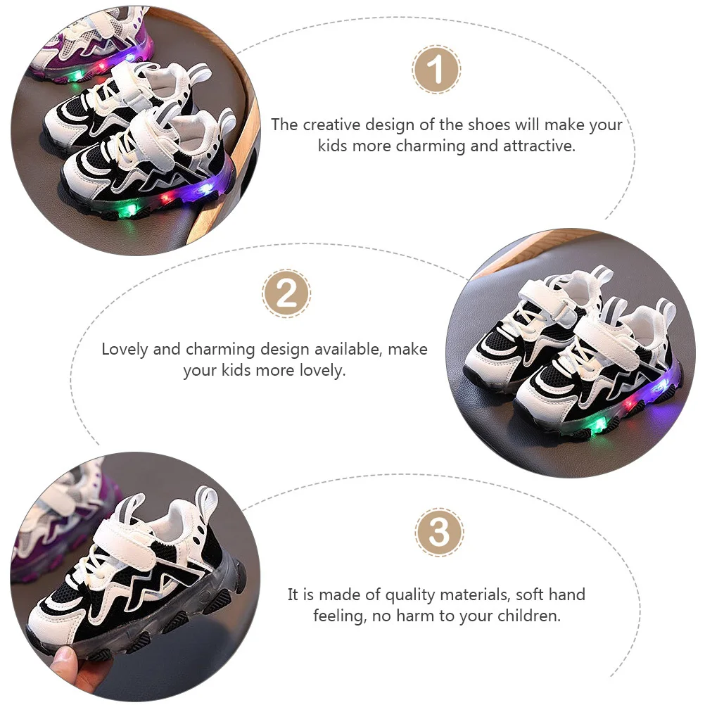 

1 Pair Luminous Sneakers Kids Light Shoes Non-Slip Sole Outdoor Shoes For Spring Summer Autumn Winter