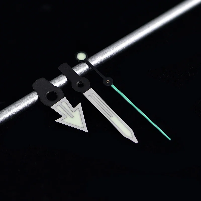 

Детали часов HEIMDALLR, супер зеленый светящийся SBBN031, банка с тунцом, рука для часов, желтая секундная стрелка, подходит для механизма NH35/36