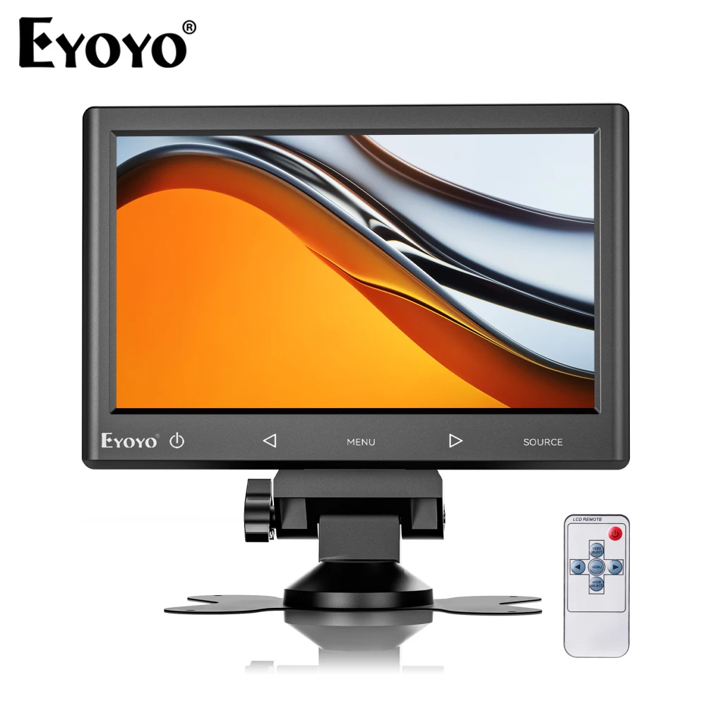 

Eyoyo EM07F Industrial Monitor With Touch Buttons & Speaker 1024x600 7 Inch IPS Display Support Remote Control Image Mirror Flip