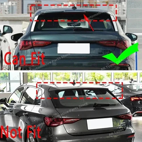Imagen 2 del producto Alerón de labio de techo trasero de coche, ala divisora de maletero para Audi A3 S3 RS3 8Y Sportback 2021-2024, Kit de carrocería modificado, accesorios para automóvil