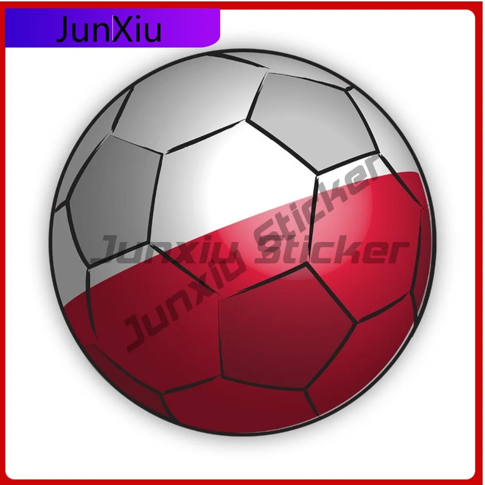 

Poland Football Sticker Weather Resistant Waterproof Funny For Laptop Car Body Car Window No Residue Removable Decor Sport