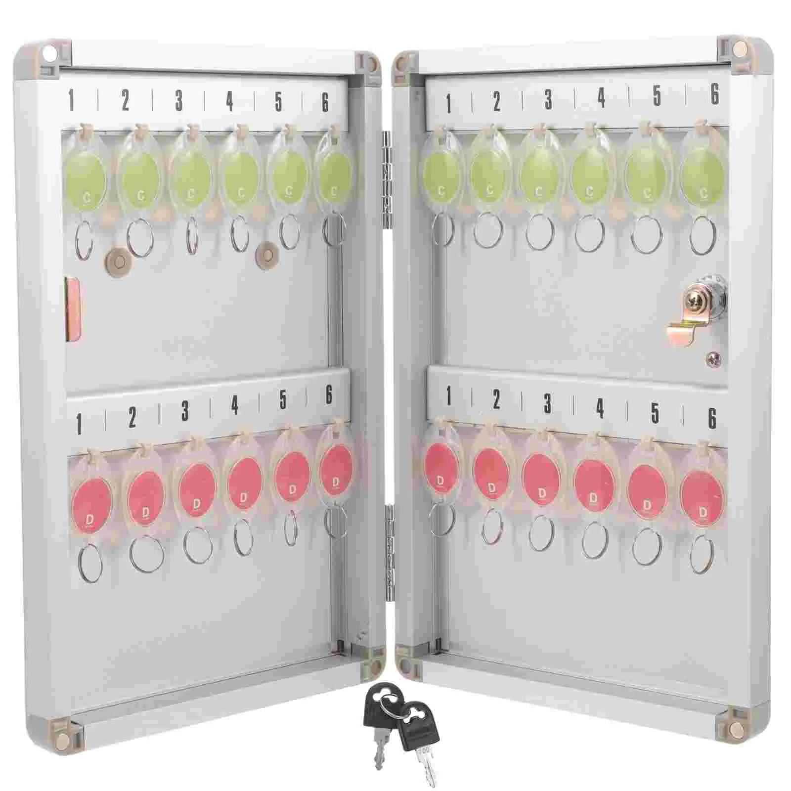 Key Box Keys Organizer Case Holder on Wall Management Cabinet Aluminum Alloy Office