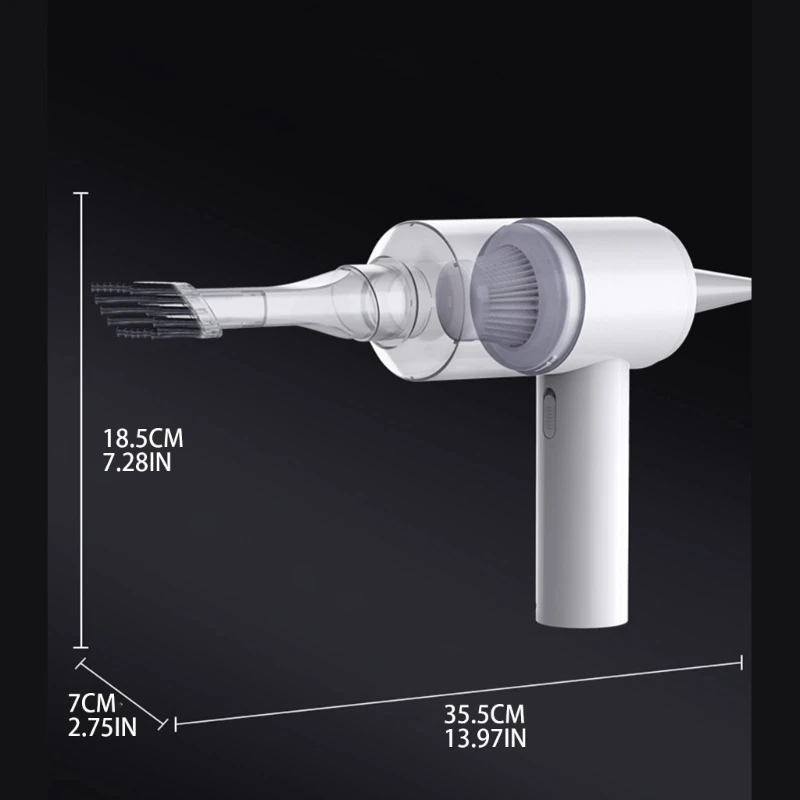 2in 1 เครื่องดูดฝุ่นแบบใช้มือถือไร้สาย Air Duster เครื่องดูดฝุ่นรถยนต์สำหรับรถบ้านสำนักงาน