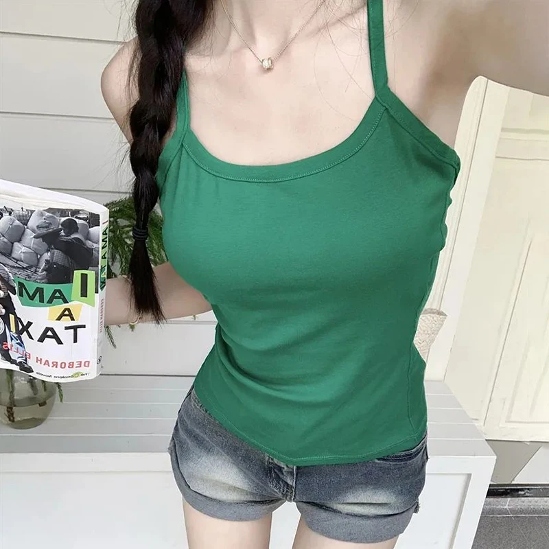 قميص قصير صيفي مثير برقبة رسن متقاطعة وأربطة بدون أكمام بدون أكمام للنساء #4