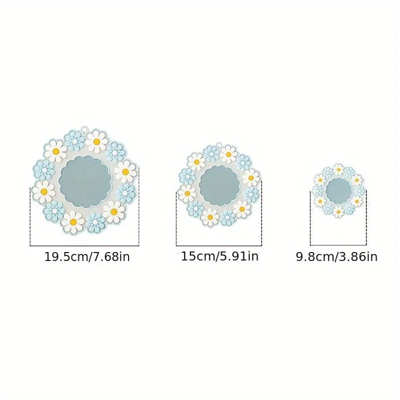 1pc High temperature resistant and heat-insulating coaster, silicone waterproof soft coaster, floral heat-insulating mat