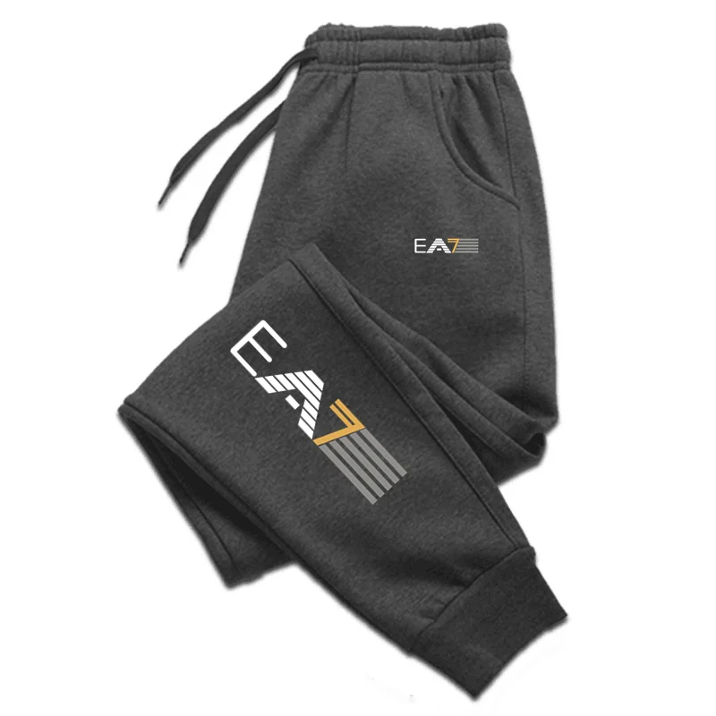 

Men's printed sports pants, luxury pants, casual sports pants, solid color multifunctional fitness pants