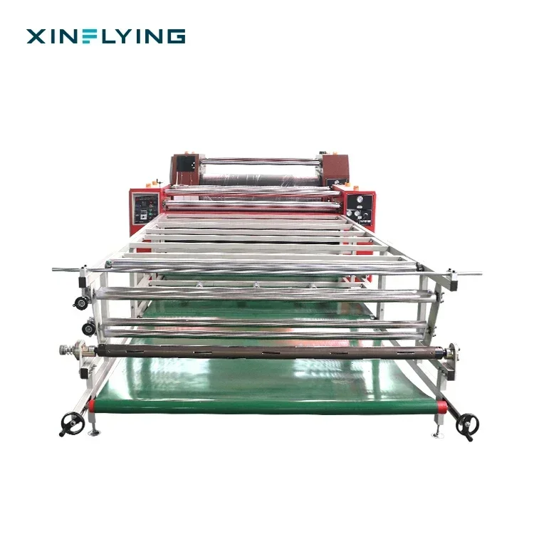 XinFlying Solução de impressão de tecido profissional Impressora de sublimação de tinta Rolo de prensa térmica para tecidos de camisetas Calendário rotativo