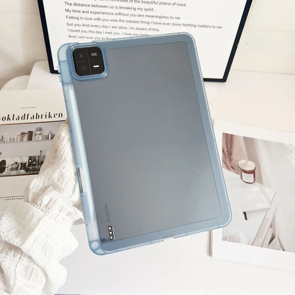 

Shockproof TPU Back Cover for Xiaomi Redmi Pad SE 11 Transparent Protective Case with Pen Slot Anti-Scratch Soft Shell Case