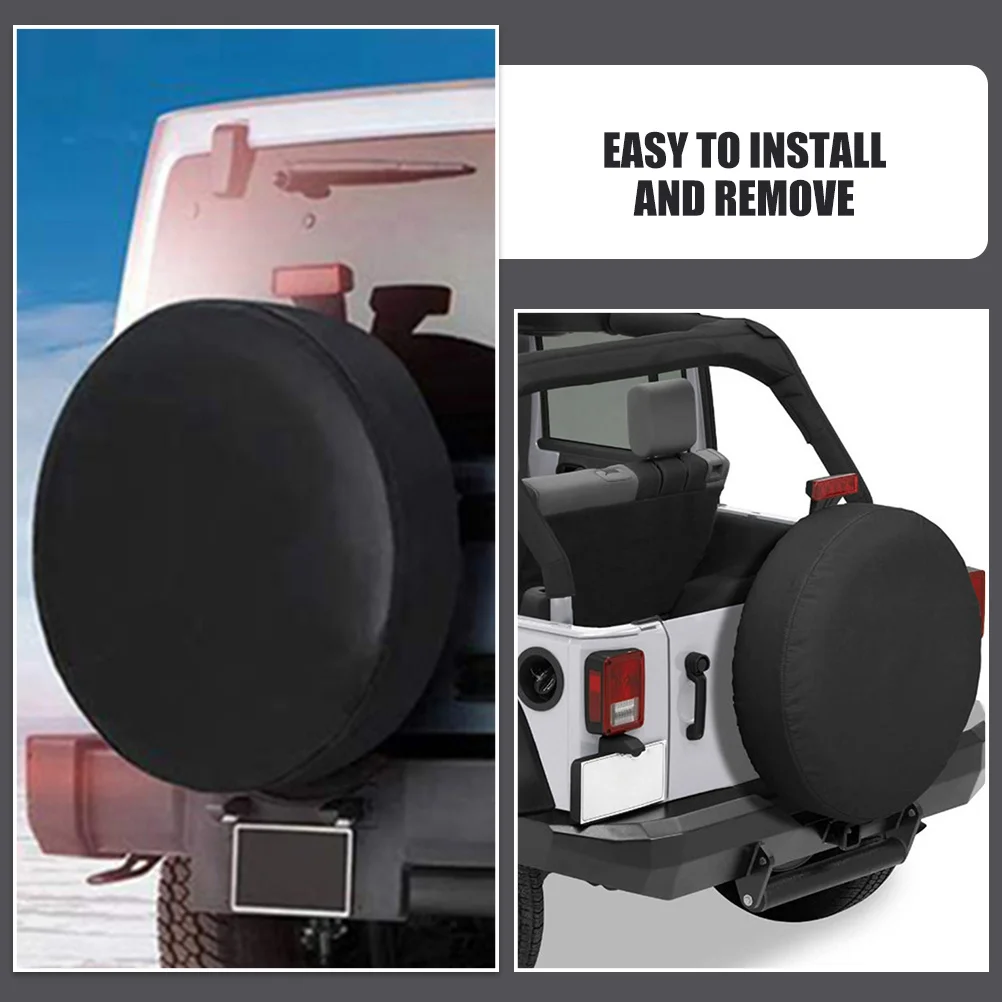 

2pcs Car Tire Cover Pvc Durable Sun Protection Fit For Suv Truck Rv Trailer Wheel Covers Camper Accessories Spare Tire Protector