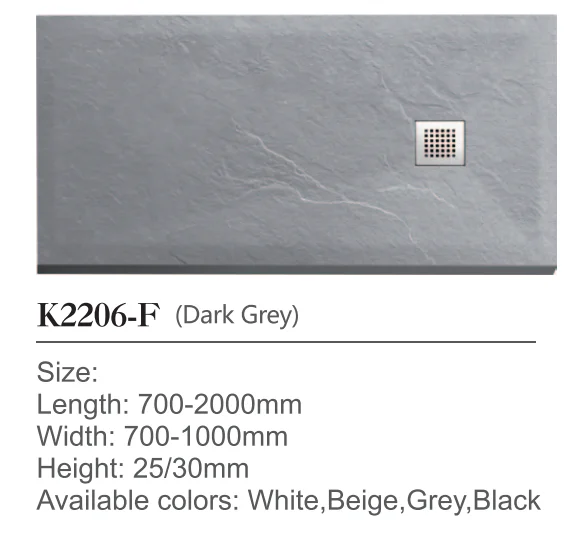 Home Hotel Shower Pan Base Shower Tray Anti-Slip Durable Floor Shower Pan Customizable Quick Drainage Easy Installation