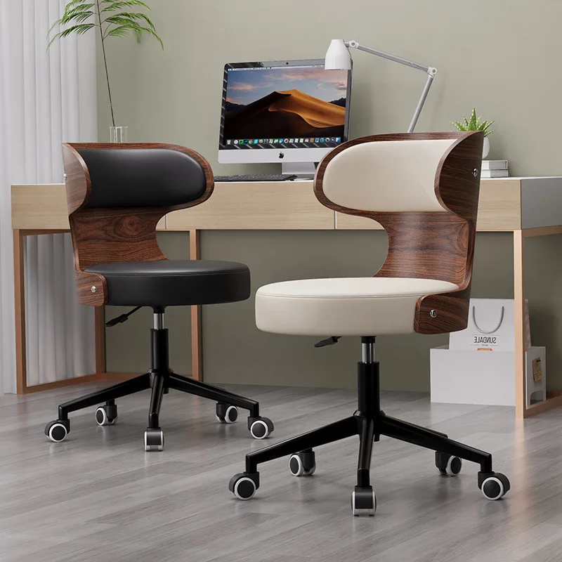 Bar chair Modern simple manicure stool Home solid wood bar chair Bar lift stool checkout page Universal wheel chair
