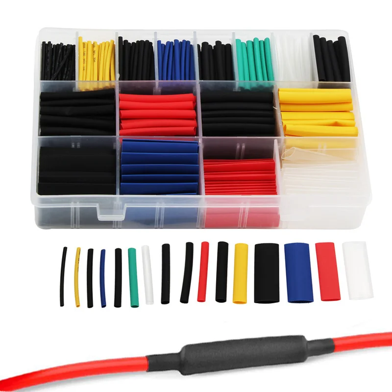 Shrinking Assorted Heat Shrink Tube Wire Cable Insulated Sleeving Tubing Set thermal insulation tube