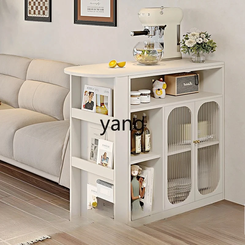 LMMM   cream wind bar table, living room partition cabinet, household removable bar table, integrated retractable island table