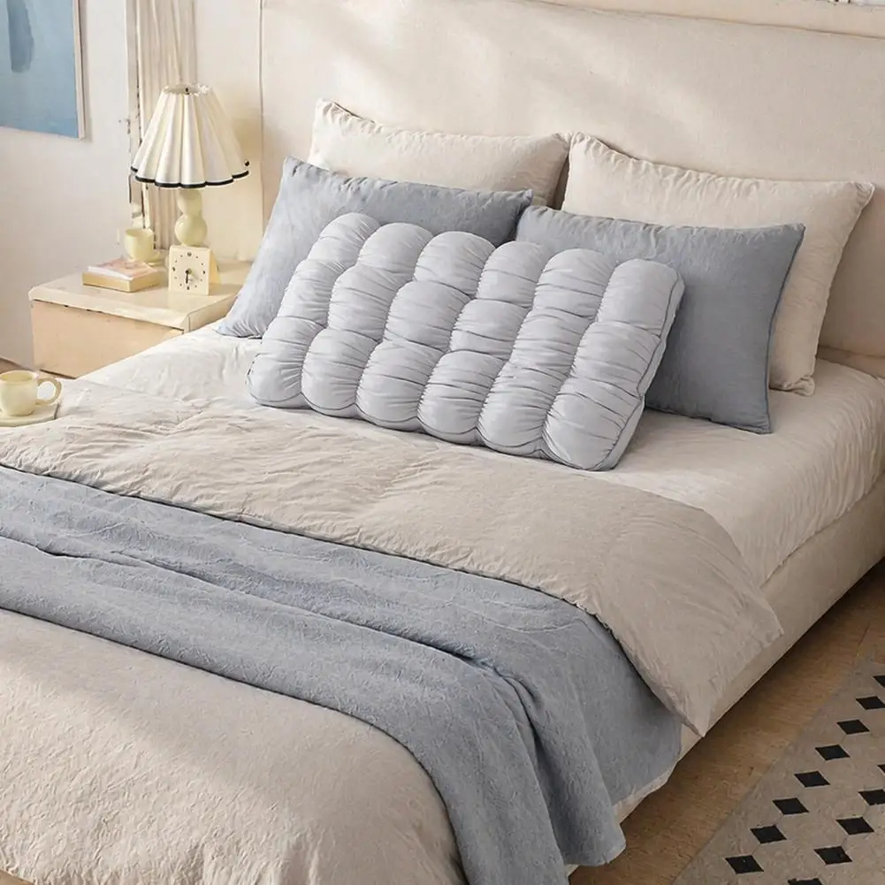 Fluffy Supportive Pillow Sleeping Pillow Puff Sleeping Pillow Soft Fluffy Cloud Cushion Breathable Quilted Grid Design for Side