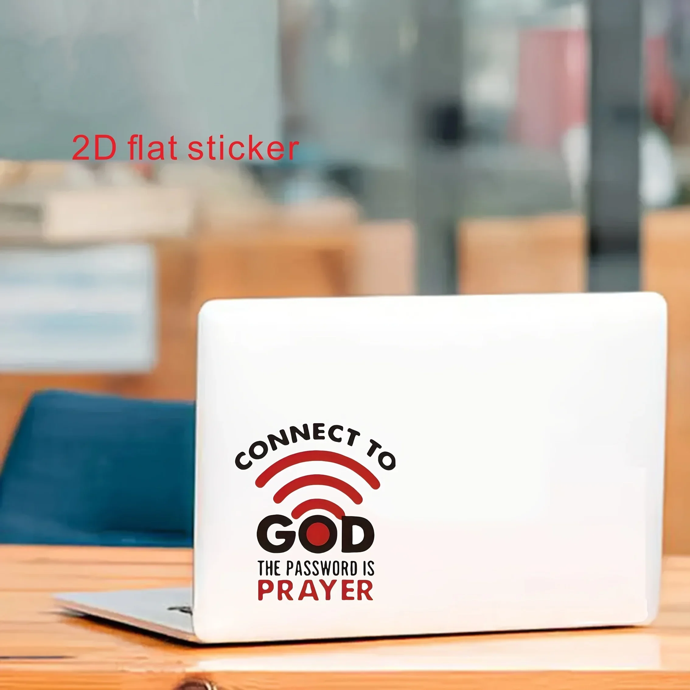 "Connect to God" Religious Car Sticker, Inspirational Design Decal, Unique Auto Faith Accessories