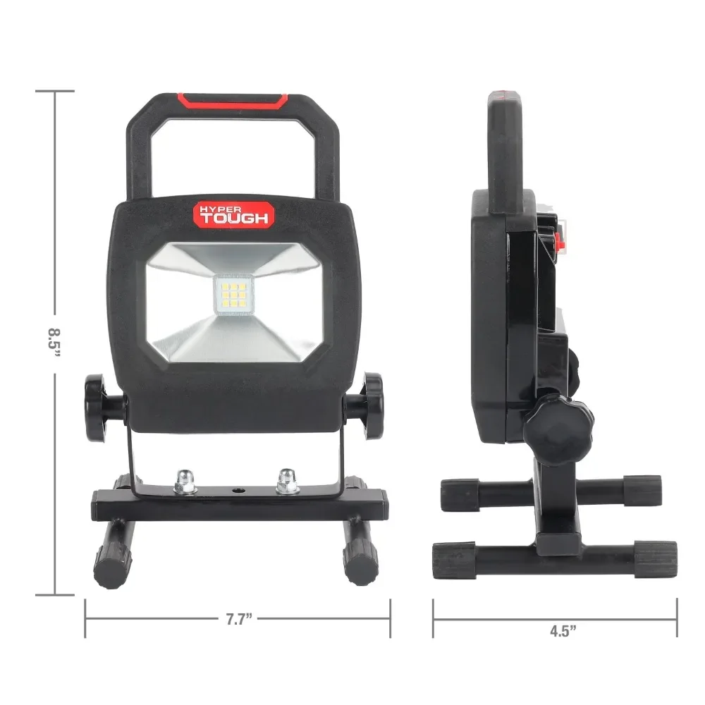 2023  New  1000-Lumen Battery Powered Rechargeable LED Portable Work Light,  Black