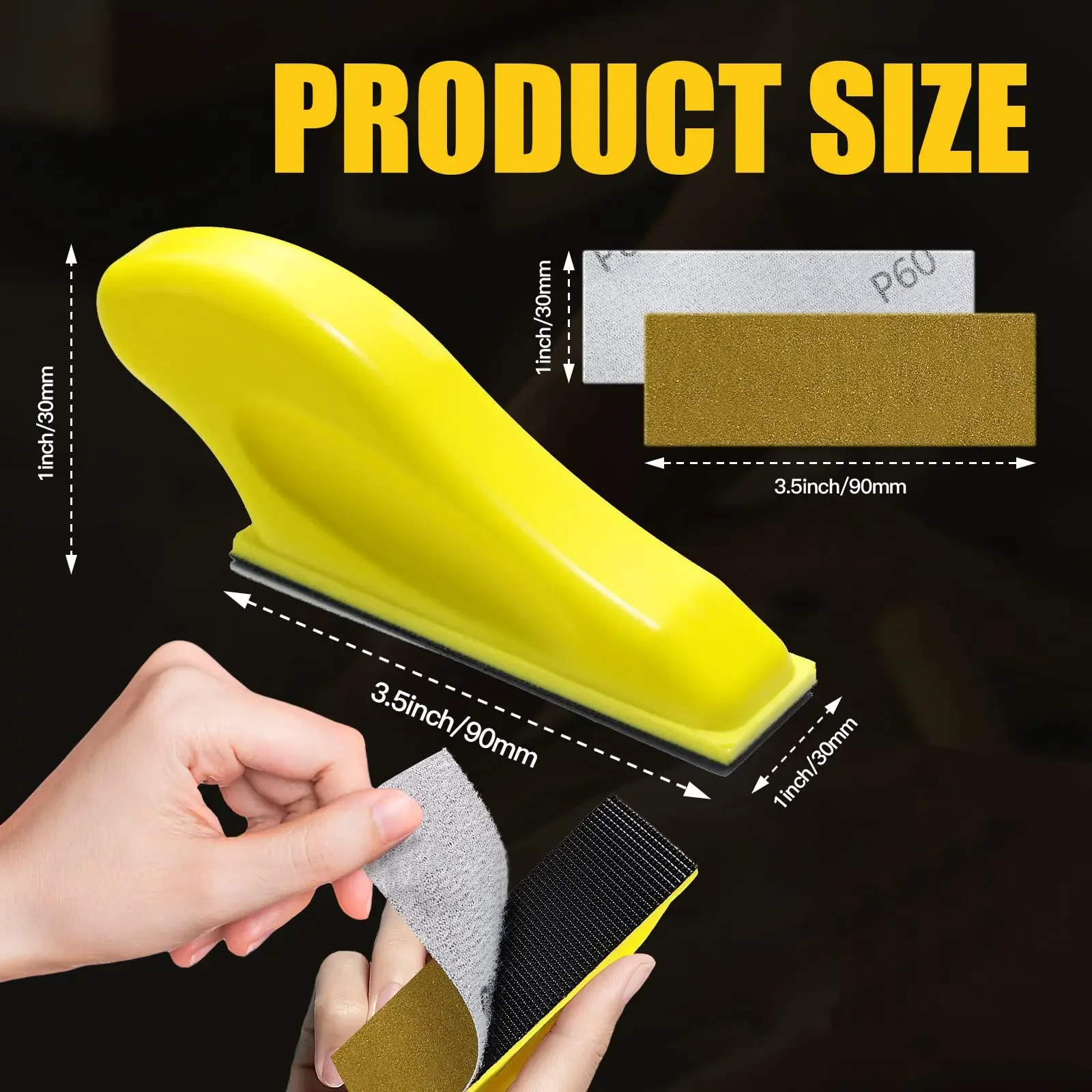 3.5x 1” Mini Micro Detail Sanding Paper 101 Pcs Assorted Grit 60-2000 with for Craft Wood and Small Space Polish Sanding Works