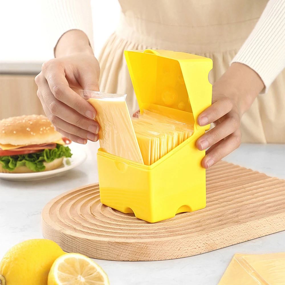 1PC Clamshell Cheese Box, Household Kitchen Crisper, Butter, Cheese, Cheese Packaging Storage Box, Refrigerator Food Crisper Box