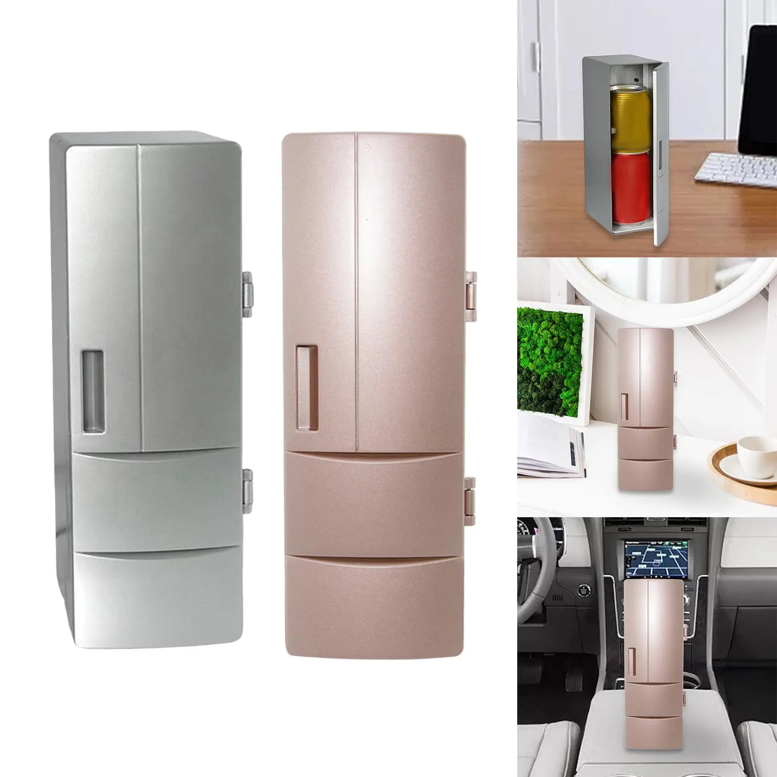 Generic Car Refrigerator High Performance Compact Personal Fridge USB Mini Fridge for Travel Car Dorm Picnic Food Beverage